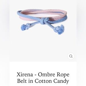 Xirena ombré rope belt cotton candy- one size- blue & pink $60